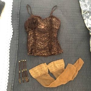Victoria’s Secret Very Sexy corset and tights